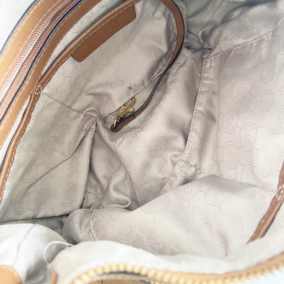 Michael Kors Shoulder Crossbody Bag Fringe Tassel Chestnut Brown Gold Hardware - Picture 8 of 8